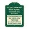 Signmission Guest Parking with Permit Violators Will Be Towed Estacionamento De Visita Con Permis, G-1824-23927 A-DES-G-1824-23927 - alternate 1